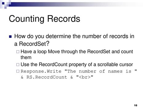recordbste|recordset recordcount.